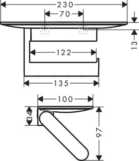 Держатель туалетной бумаги Hansgrohe WallStoris 27928700 белый